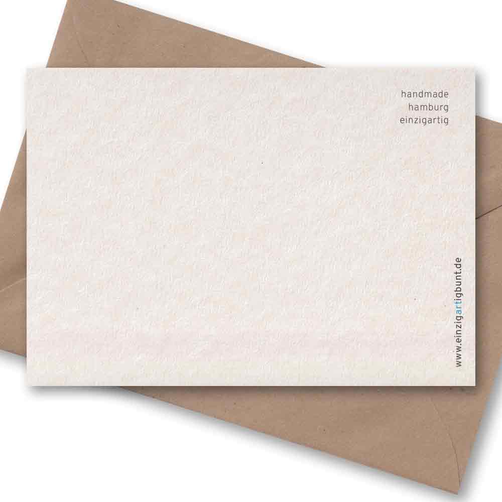 Handgedruckte Postkarte I Hase mit Möhren