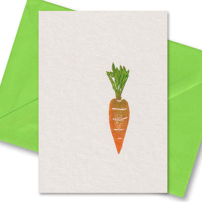 Handgedruckte Postkarte I Postkarten Motive Möhre
