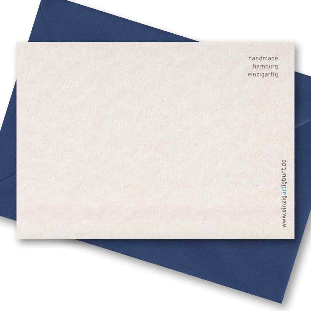 Handgedruckte Postkarte I Dackel Superheld Danke