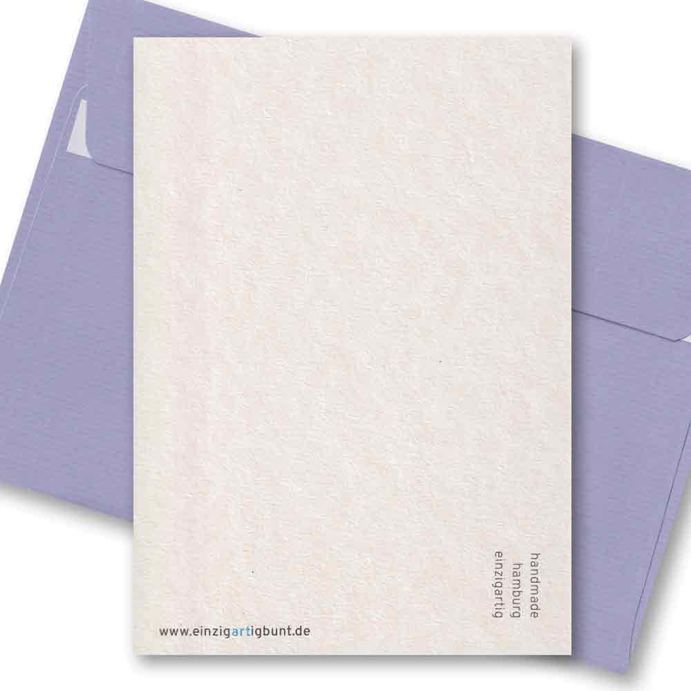 Handgedruckte Postkarte I Herzlichen Glückwunsch Maler