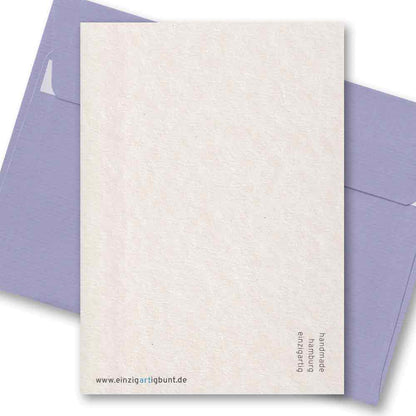 Handgedruckte Postkarte I Herzlichen Glückwunsch Maler