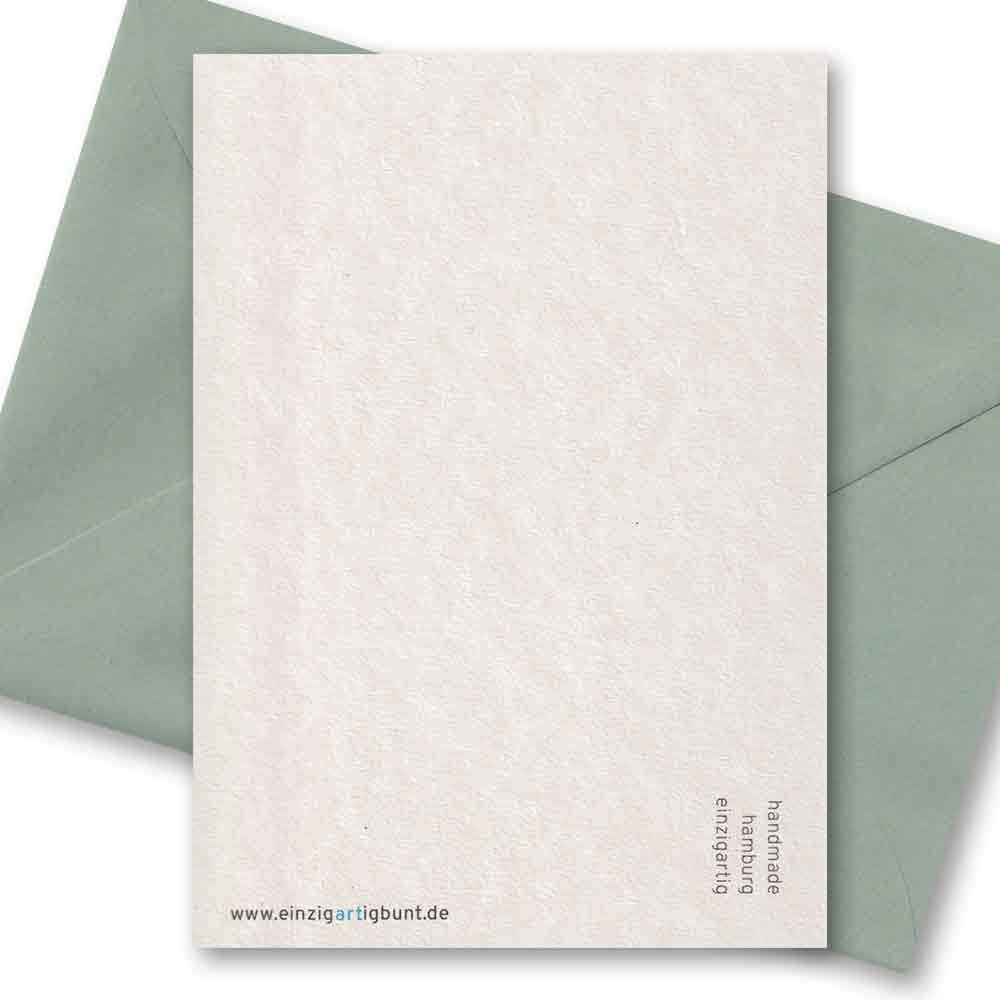 Handgedruckte Postkarte I Quallen