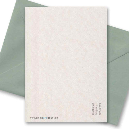 Handgedruckte Postkarte I Quallen