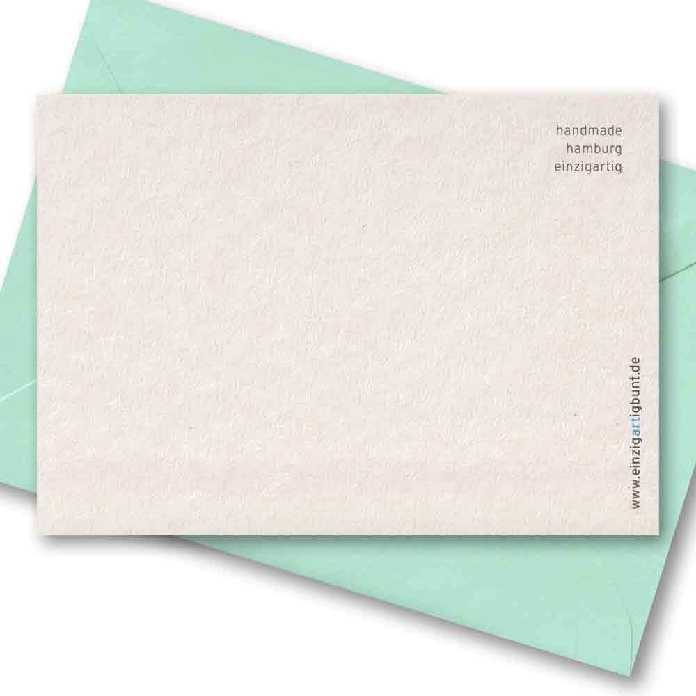 Handgedruckte Postkarte I WAL Herz