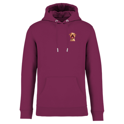 Bio Hoodie mit lachendem Dackel | einzigartigbunt