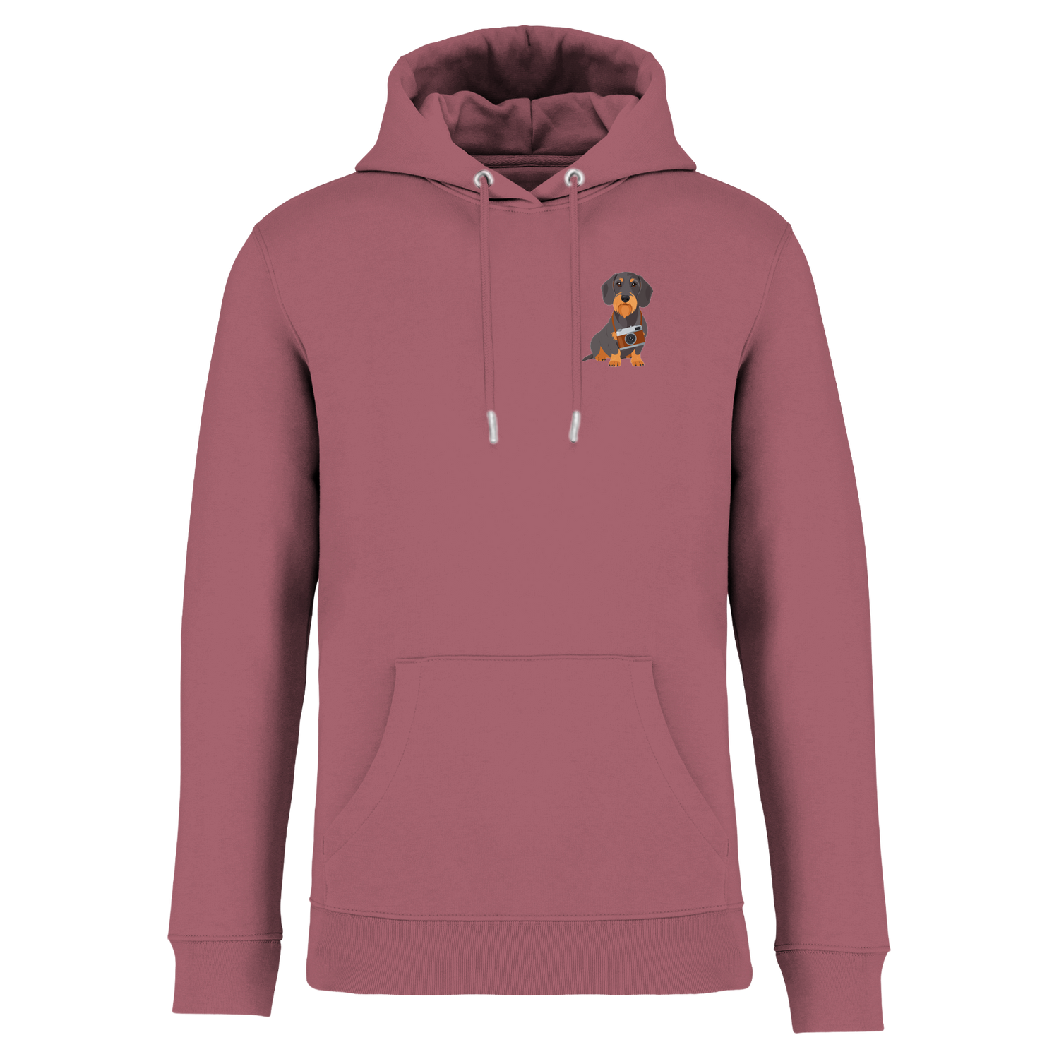 Bio Hoodie mit Dackel-Motiv Kamera | einzigartigbunt