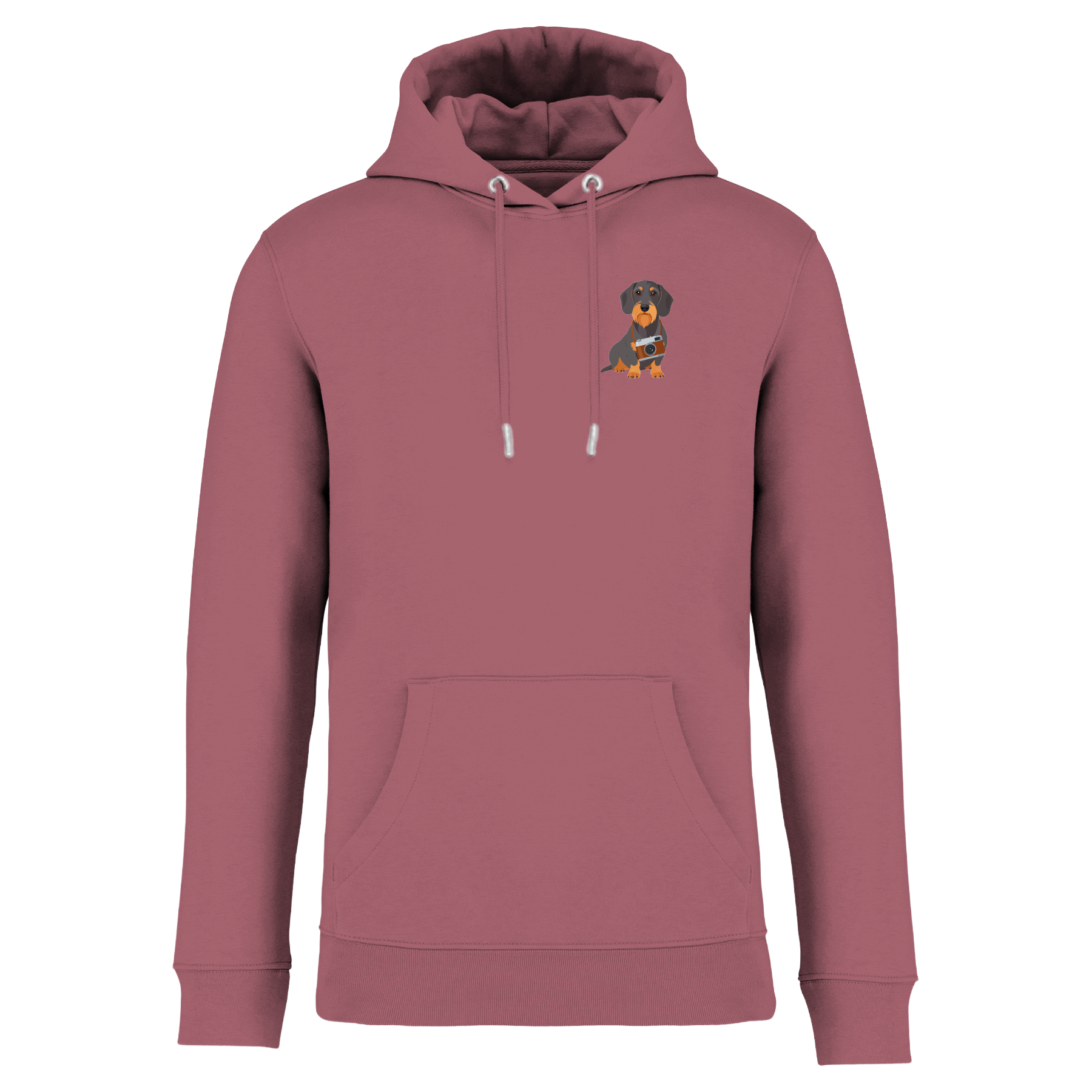 Bio Hoodie mit Dackel-Motiv Kamera | einzigartigbunt