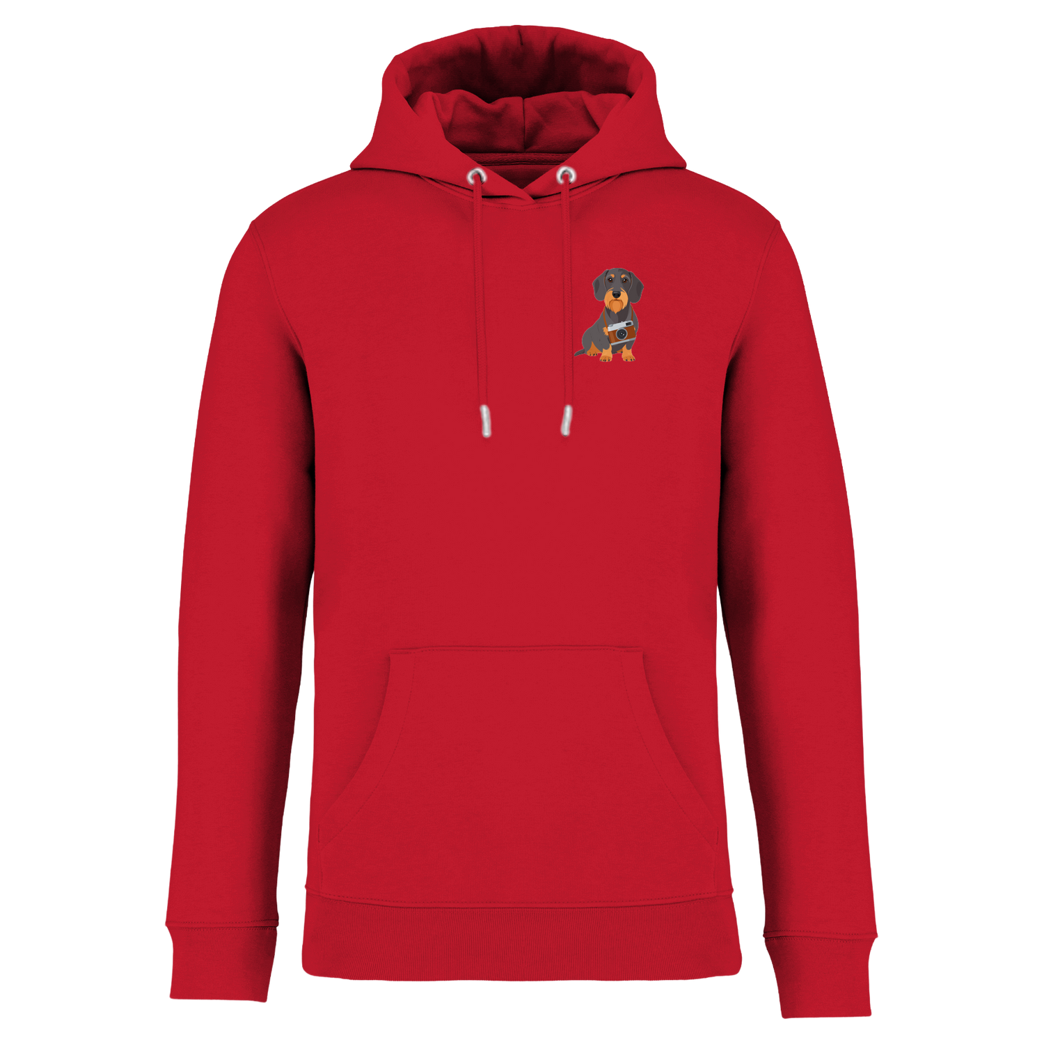 Bio Hoodie mit Dackel-Motiv Kamera | einzigartigbunt