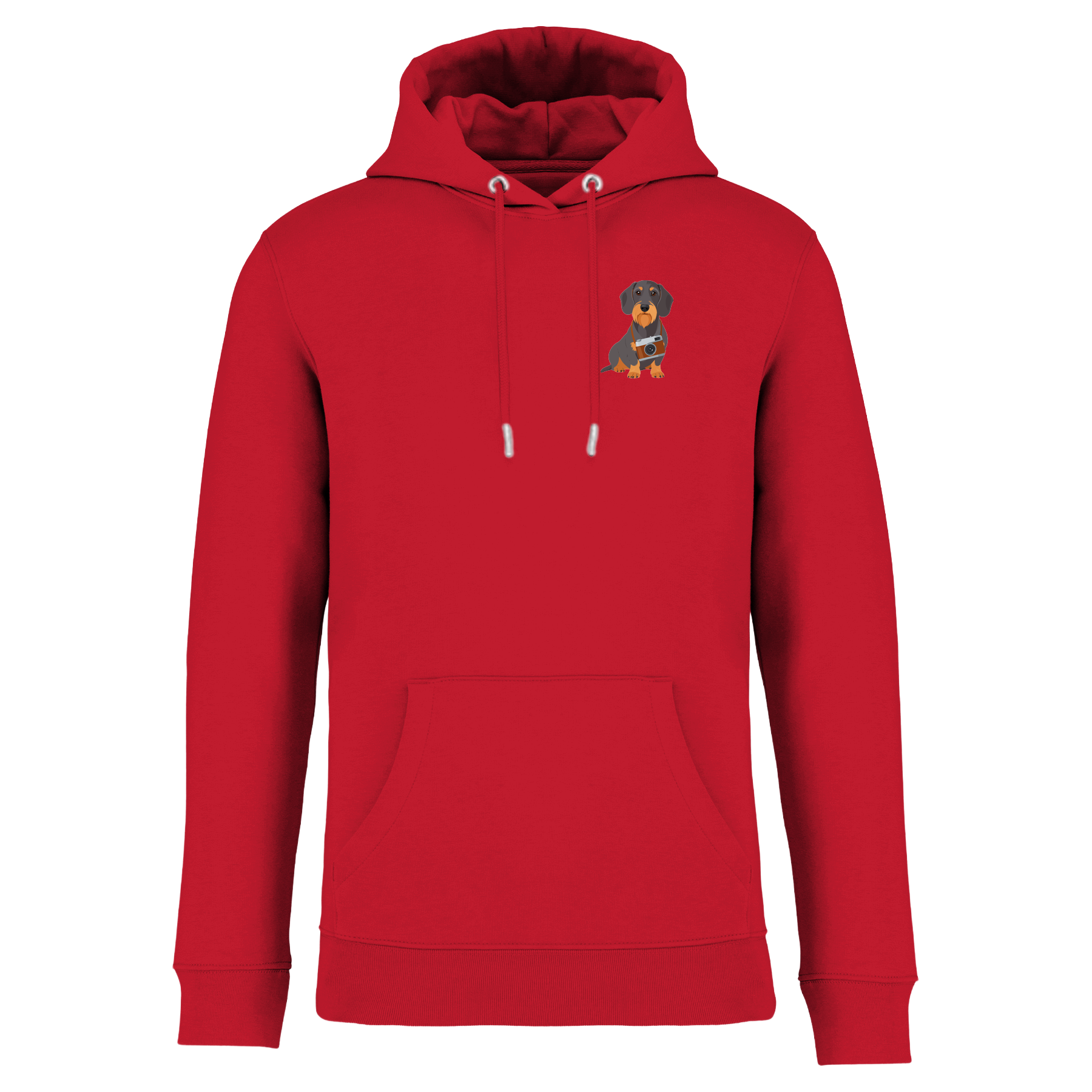 Bio Hoodie mit Dackel-Motiv Kamera | einzigartigbunt