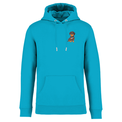 Bio Hoodie mit Dackel-Motiv Kamera | einzigartigbunt