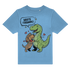 Blau T-Shirt mit Dackel & Dino Motiv, &