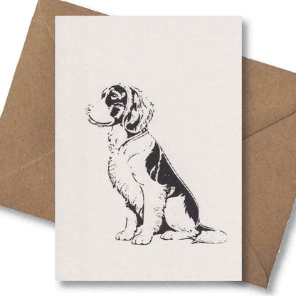 Handgedruckte Postkarte I Hund Labrador