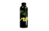 Schwarze Thermosflasche aus Edelstahl mit einem Palmen- und Sand-Motiv von einzigartigbunt.